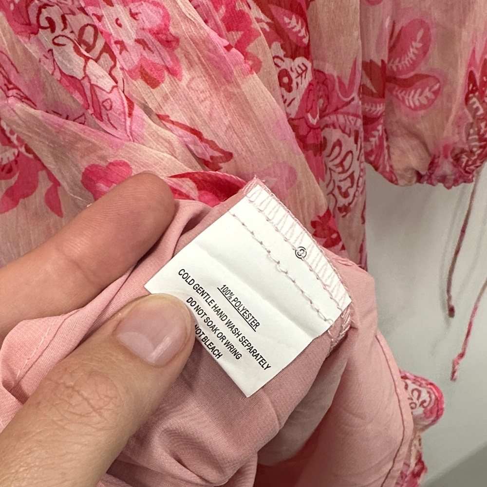 Indikah Floral Long Sleeve Dress - Pink s - Picture 6 of 8